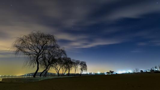 唯美的星空夜景风景摄影