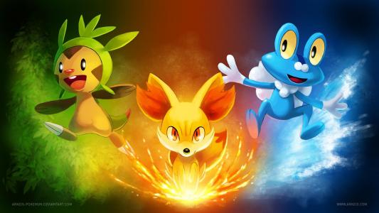 Pokemon X & Y Starters wallpaper