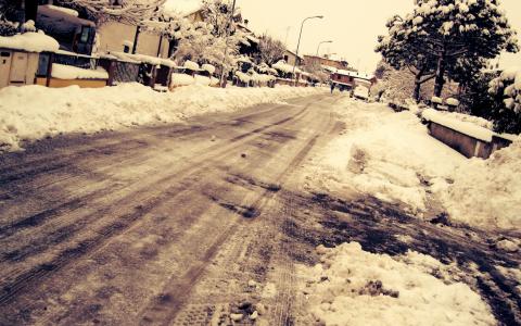 雪街冬季高清壁纸