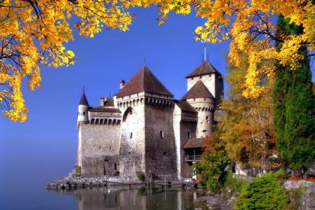 Chillon-Château-Montreux-Switzerland壁纸