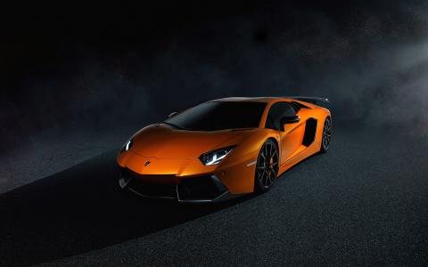 兰博基尼Aventador LP700 4橙色壁纸