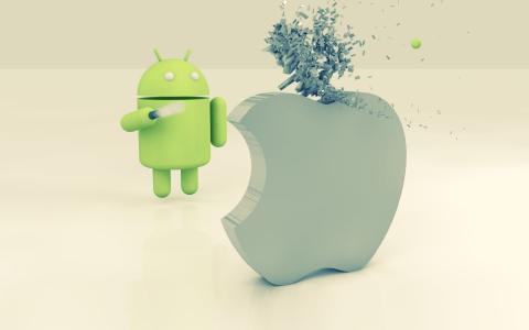 Android Vs苹果壁纸