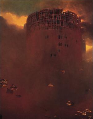 ZdzisławBeksiński，艺术品，黑暗，鬼，高层建筑壁纸