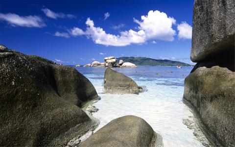 热带岛屿海滩自然风光风景