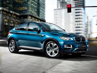 宝马X6 xDrive35i蓝色汽车壁纸