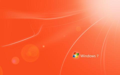 橙色Windows 7壁纸