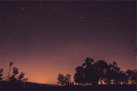 天空，星星，夜，自然壁纸