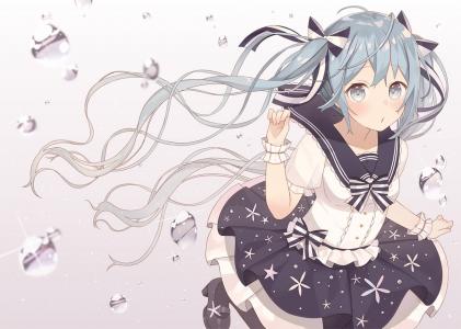 Vocaloid，初音未来，甜，动漫女孩壁纸