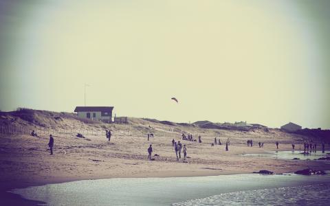 海滩温暖的海洋高清壁纸