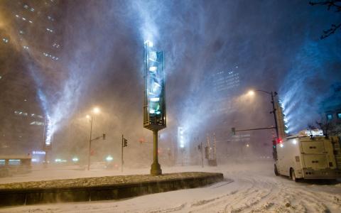 道路冬季风暴雪花雪花灯交通最佳壁纸