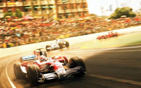 赛车赛道一级方程式赛车F1绘图高清壁纸
