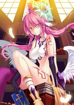 No-Game-No-Life，-Jibril，-Pink-Hair，-Wings wallpaper