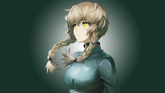 动漫斯坦斯门Suzuha Amane绿色高清壁纸