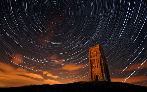 星星游戏中时光倒流建筑之夜高清壁纸