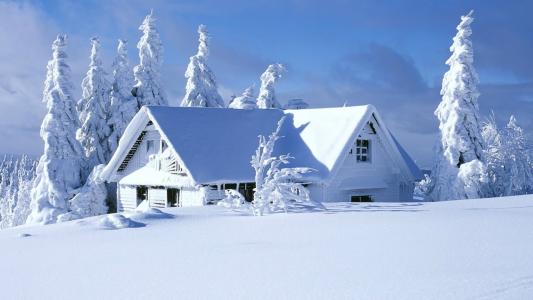 浪漫冬日雪景唯美