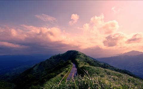 道路景观云高清壁纸