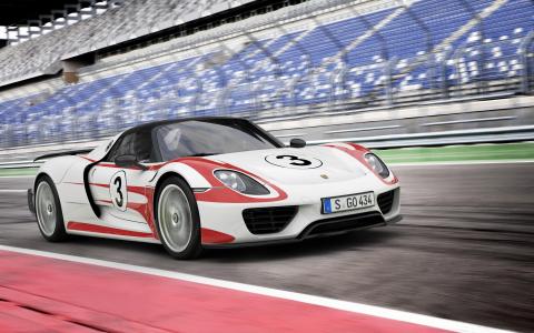 2014保时捷918 Spyder Weissach包装壁纸