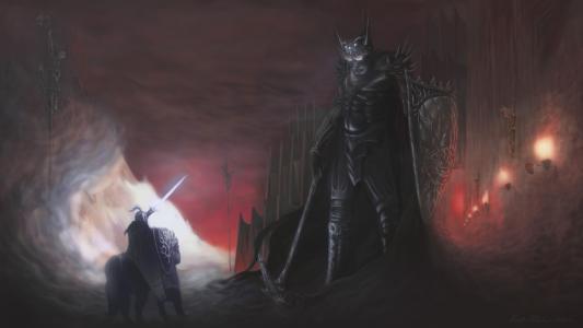 骑士巨人绘图中世纪Morgoth Fingolfin高清壁纸