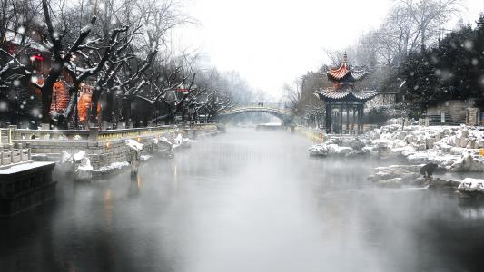 唯美济南雪景风景摄影