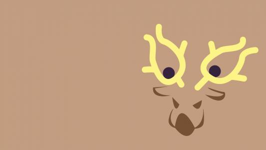 Stantler，极简主义，简单的背景墙纸