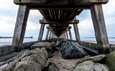 Pier Rocks Stones张贴HD壁纸