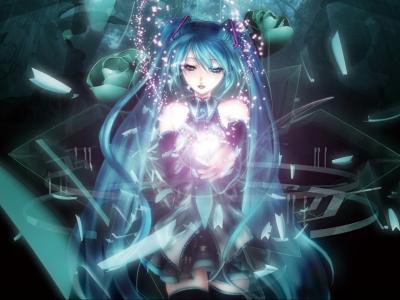 动漫女孩，魔术，Vocaloid，初音未来壁纸