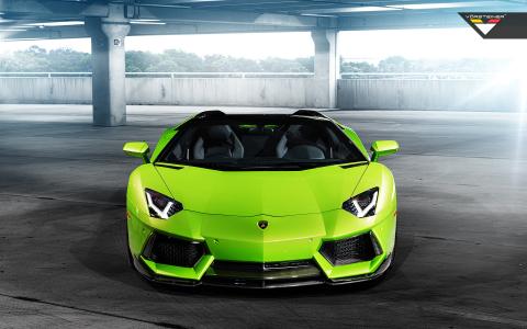 2014年Vorsteiner兰博基尼Aventador V Verde伊萨卡4相关车壁纸