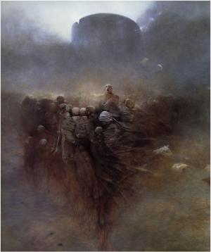 ZdzisławBeksiński，艺术品，黑暗，鬼，骷髅壁纸