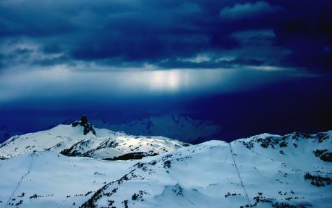 云山雪景观高清壁纸