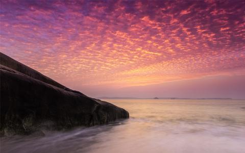 唯美海岸日出日落