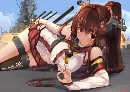 动漫女孩，大和，KanColle，Kantai Collection壁纸