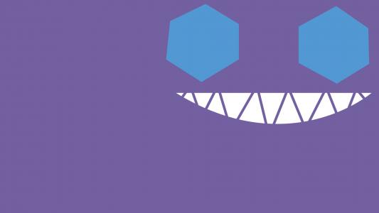 Sableye，极简主义，紫色背景壁纸