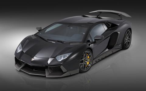 黑超级跑车兰博基尼Aventador LP700-4壁纸