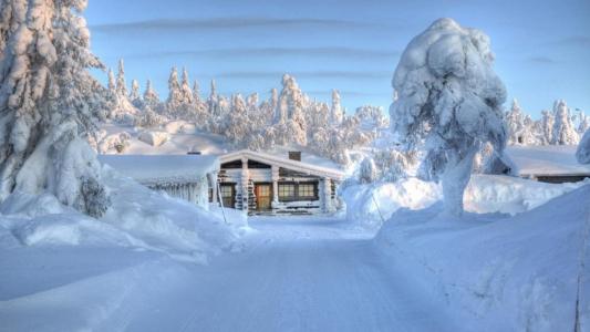 唯美冬日雪景摄影