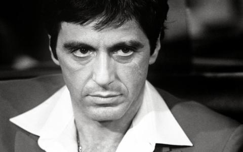 al pacino，演员，名人，脸，bw壁纸