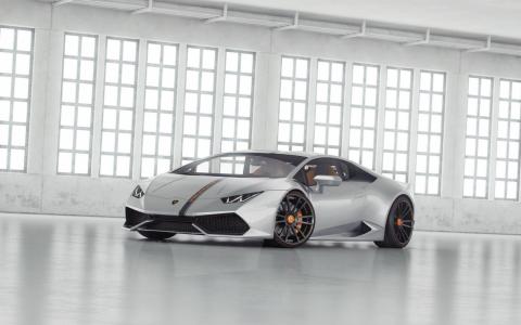 兰博基尼，huracán，lp 610，侧视图壁纸