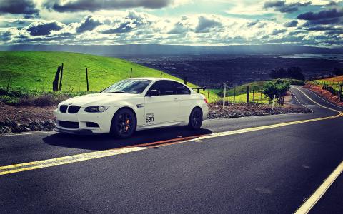 宝马，M3，E92的道路壁纸