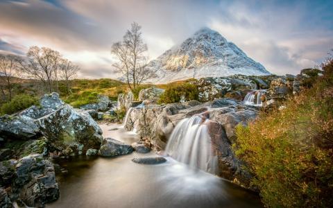 苏格兰，Buachaille Etive Mor，山壁纸