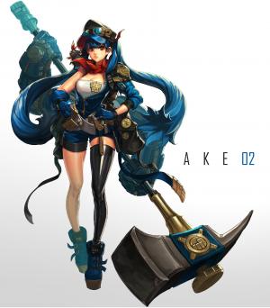 AKE，机甲女孩，动漫女孩壁纸