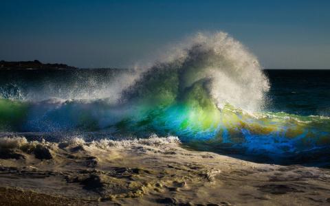 海滩波浪壁纸