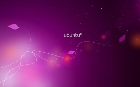 Ubuntu的紫色高分辨率图像壁纸