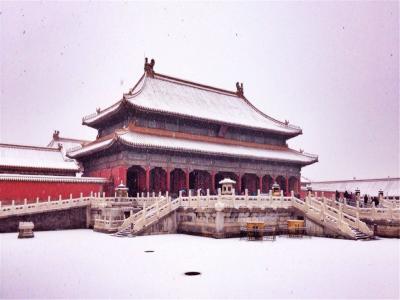 北京故宫雪景唯美风景