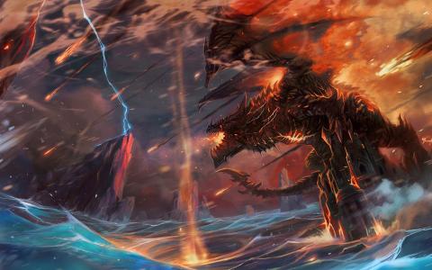 魔兽世界WOW Dragon Lightning高清壁纸