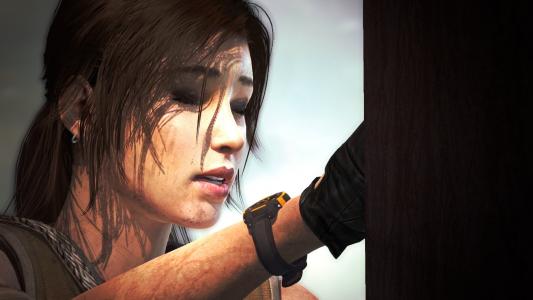 古墓丽影Lara Croft Brunette Face高清壁纸