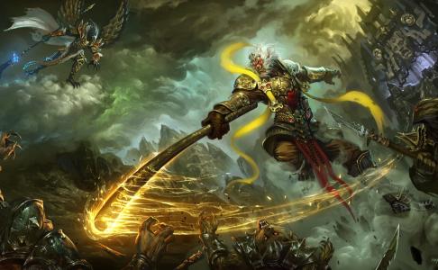 幻想艺术，勇士，战斗壁纸