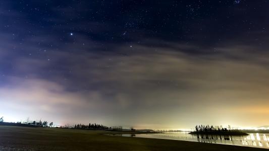 唯美的星空夜景风景摄影