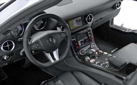 2010年奔驰SLS AMG F1安全车内饰壁纸