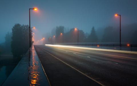 在夜壁纸空路