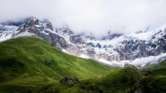 景观山雪高清壁纸