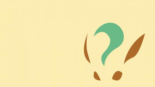 Leafeon，极简主义，简单的背景壁纸